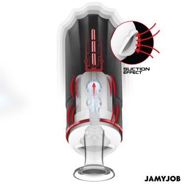 Masturbatore Automatico Bocca MEGABITE JAMYJOB - Design Elegante e Potente